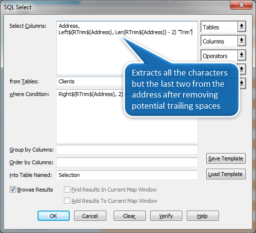 SQL Removing Rd from address